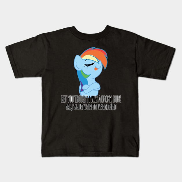 Supportive Girlfriend Kids T-Shirt by LBRCloud